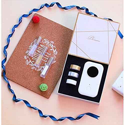 Phomemo Label Printer- D30 Label Maker Machine with 3 Roll Adhesive Label Thermal Paper, Back to School Supplies for Kids,Teacher, Sticker Printer,for Office Home Organization (USB Rechargeable)-White