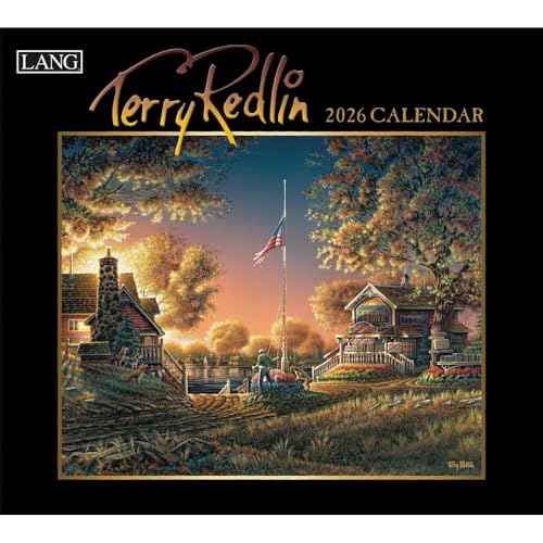 Lang Terry Redlin 2026 Wall Calendar ? 12-Month Calendar with Stapled Binding, Linen-Embossed Americana Art by Terry Redlin, 13.4¡È ¡¿ 12¡È