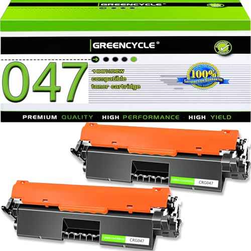 greencycle 047 Toner Cartridge BlackReplacement Compatible for Canon Toner Cartridge 047 imageCLASS MF113W LBP113W LBP112 MF112 MF110 LBP110 Printer Ink Cartridge (2PCS,Black)