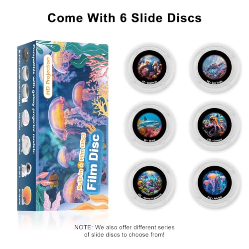 Rusoso Galaxy Projector Discs 6-Pack Replacement Ocean Scenes HD for Night Light Starry Sky