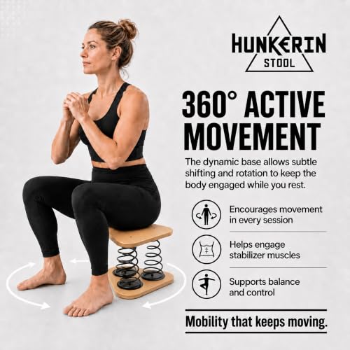 Hunkerin Stool Natural / Standard — Ergonomic Deep Squat Stool for Posture, Core & Mobility