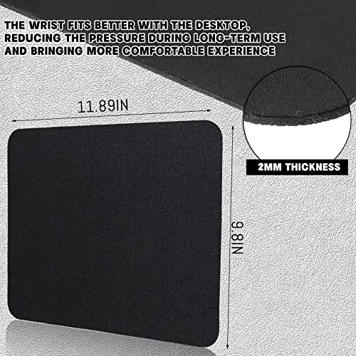 Crtiin 50 Pack Mouse Pad Bulk Computer Mouse Pad Gaming Mousepad for Computers Laptop Christmas Office Appreciation Gifts with Non Slip Rubber Base(9.84 x 11.81 Inch,Black)