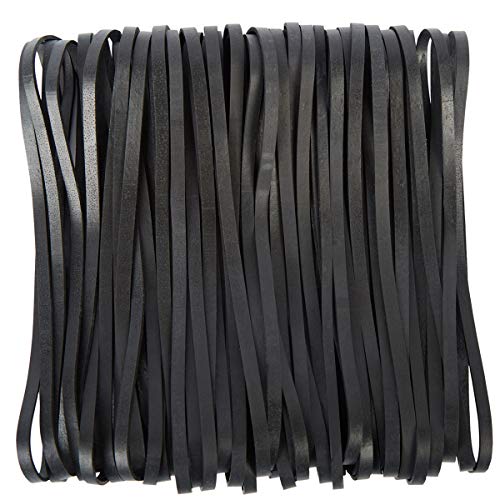 AMUU 50 Pack Large Rubber Bands 8in - Thick Elastic Office & Trash Can Ties