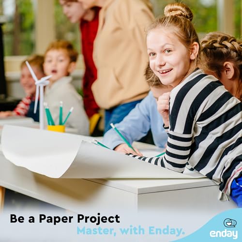 Enday 22x28 Inch White Poster Board - 100 Pack for Arts & Crafts, Presentations