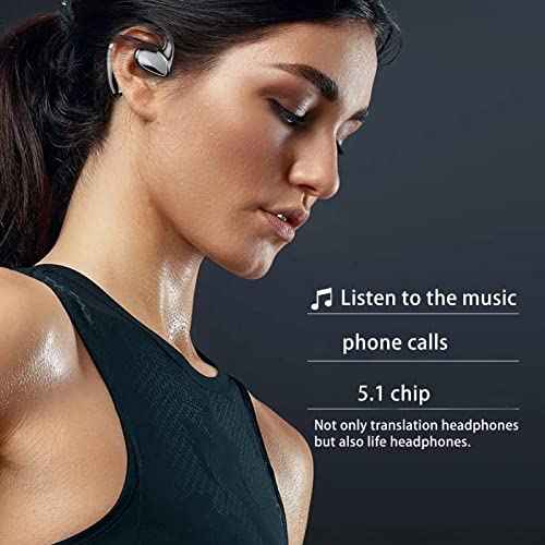 M8 Language Translator Earbuds,150 Languages Smart BT Translator Device in Real Time,Ergonomic Touch Control Noise Reduction Two Way Translator Earphones