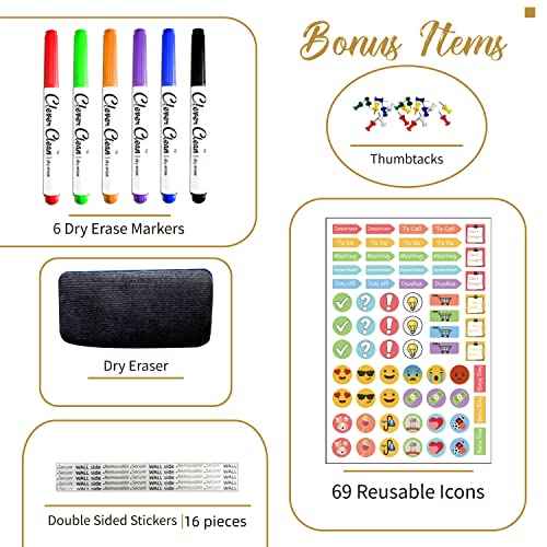 Large Dry Erase Wall Calendar - 36" x 52" Undated 4-Month Calendar for Home, Office, School - Reusable Jumbo Laminated Task Organizer