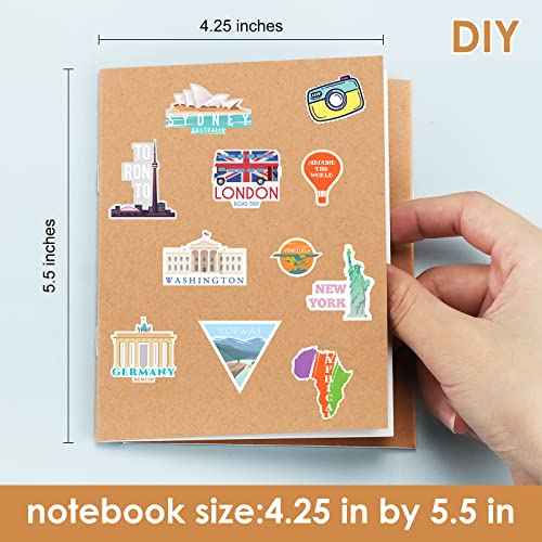 Epakh 100 Pack Mini Kraft Paper Notebook Bulk Small Blank Notebook Mini Unlined Pocket Journal Sketchbooks for Students School Writing, 48 Pages, 24 Sheets, 4.25 x 5.5 Inch (Brown)