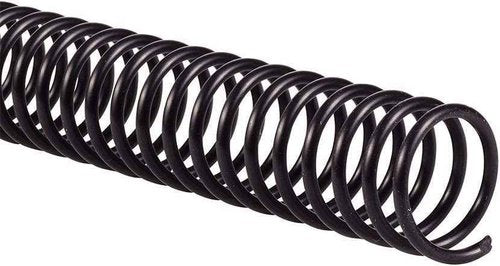 Plastic Spiral Coil Binding Spine 12" Black 6mm-50mm 30-440 Sheets (Black, 25mm) - 100 Pack