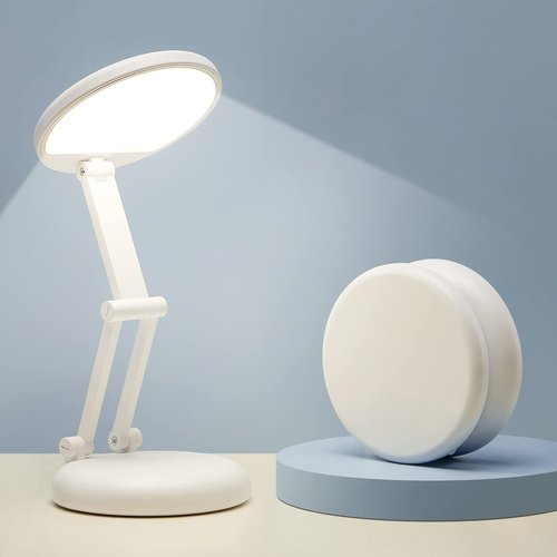 One Fire Cordless Desk Lamp for College Dorm Room,Dimmable Battery Powered Lights,3600mAh Rechargeable Wireless Table Lamp,Small Mini Lamp&Portable Classroom Light for Dorm,Bed,Reading,Home,Nail,Craft
