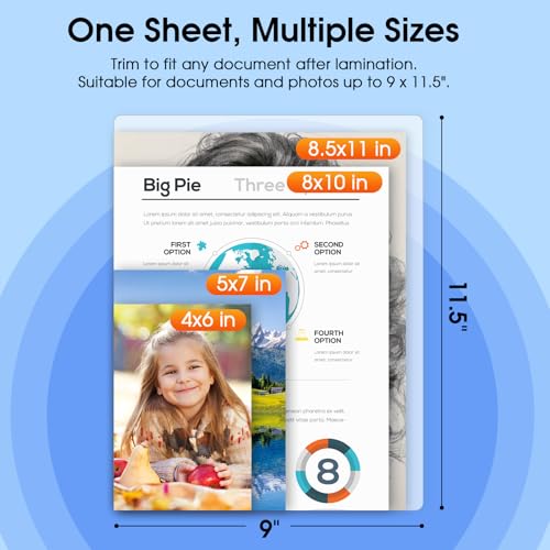 KTRIO 200 Pack 3 Mil Laminating Sheets for 8.5 x 11 Documents & Menus – Letter Size