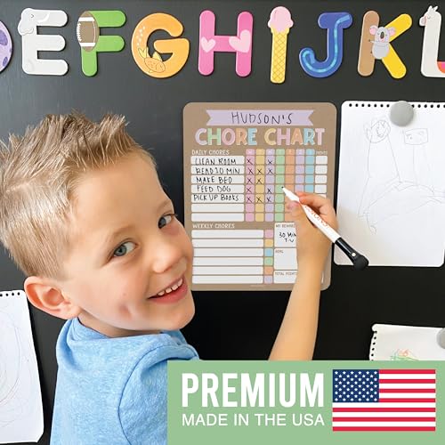 Kraft Colorful Magnetic Chore Chart for Kids - Family Responsibility System
