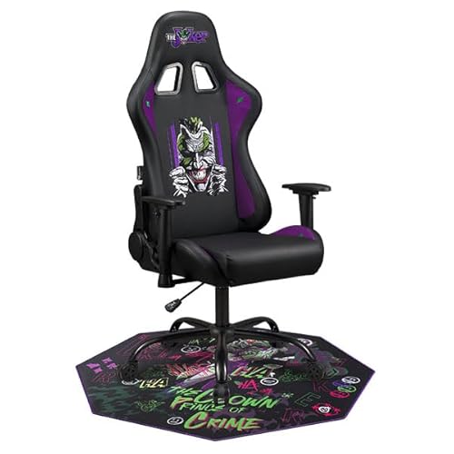 DC Comics Joker - Non-Slip Gamer Floor Mat for Gaming Chairs and Office Chairs - 39' x 39'
