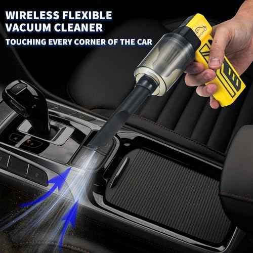 Compressed Air Duste Blower, Twin Fuction Violent Fan, Computer Keyboard PC Fan Car Cleaning, with Vacuum Cleaner Set