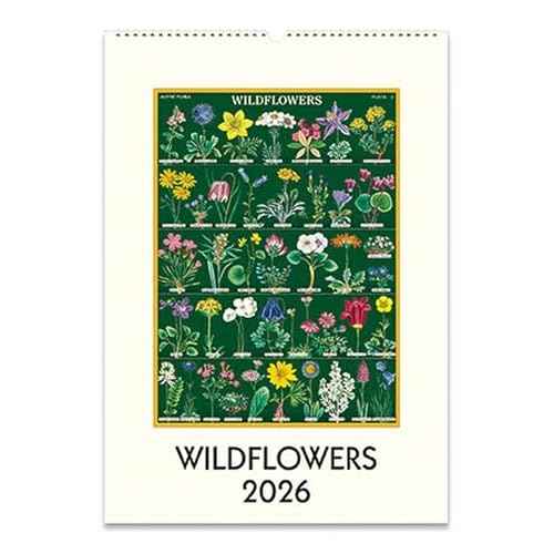 Cavallini 2026 Wildflowers Wall Calendar, 13x19 Inches, 12 Page-A-Month Hanging Calendar, Ideal for Garden Lovers, Beautiful and Organized