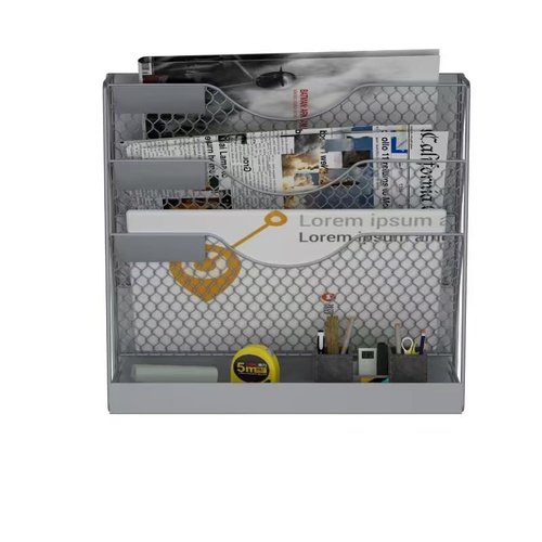 JINGWAYS Magnetic Magazine Holder,File Organizer, Magnetic File Holders,4 Tier Magnetic Paper Holders for File Cabinet,Whiteboard,Refrigerator,Home Office,No Drilling Magnetic Mail Holder