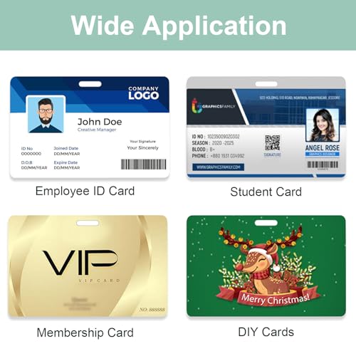 50 Pack CR80 30 Mil Premium Blank PVC ID Cards with Slot Punch on Long Side - White