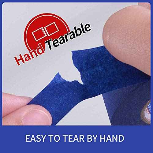 ADHES Blue Painters Tape Blue Tape Painting Tape for Walls,UV Anti,14 Days Clean Remove,1.41nch x 45yard,24Rolls