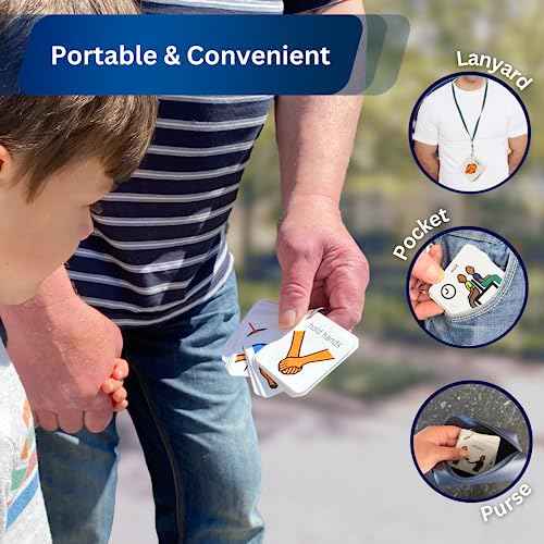 Behavior Keyring Lanyard -ABA Therapy Materials -Premium Plastic Material -Special Education Classroom Supplies -Autism Learning Materials (English)