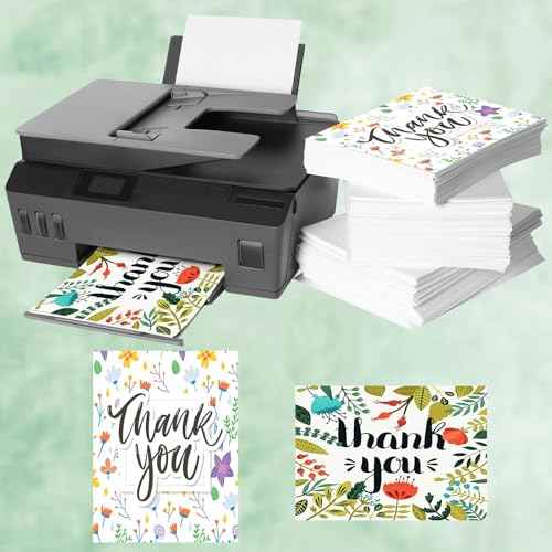 gisgfim 200 Set 5 x 7 Flat Blank Note Cards and Envelopes with A7 Cardstock Envelopes Self Seal Printable White Cardstock with Envelope Wedding Blank Invitations Kit for All Occasion (NOT FOLDED)