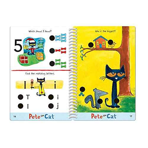 Educational Insights Hot Dots Jr. Pete The Cat - I Love Preschool Set with Interactive Pen, Math & Reading Workbooks, 200+ Multi-Subject Lessons, Ages 3+