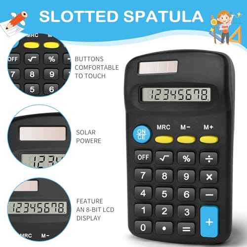 24 Pack Basic Calculators for Students, Pocket Calculator Bulk Classroom Mini Calculators Solar and Battery Dual Powered Handheld Calculator 8 Digit Display for Office School and Home
