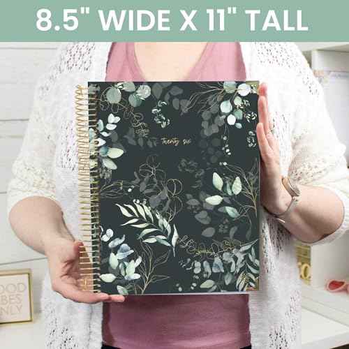 bloom daily planners HARDCOVER 2026 Planner (January to December) - 8.5¡± x 11¡± Weekly & Monthly Dated Agenda Organizer Book with Stickers & Tabs - Eucalyptus, Green