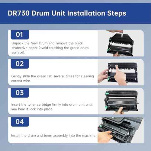DR730 Drum Unit Replacement for Brother DR730 DR-730 Drum Unit Compatible with HL-L2350DW HL-L2395DW HL-L2390DW HL-L2370DWXL DCP-L2550DW MFC-L2750DW MFC-L2710DW Brother Mono Laser Printers