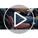 CHANCEE Black Ergonomic L-Shaped Seat Cushion with Lumbar Support for Office Chairs