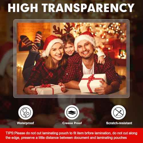 Laminating Sheets, 100 Pack Clear Thermal Laminating Plastic Paper Laminator Sheets, 11 x 17-Inch, 5mil, Ideal Office or School Supplies
