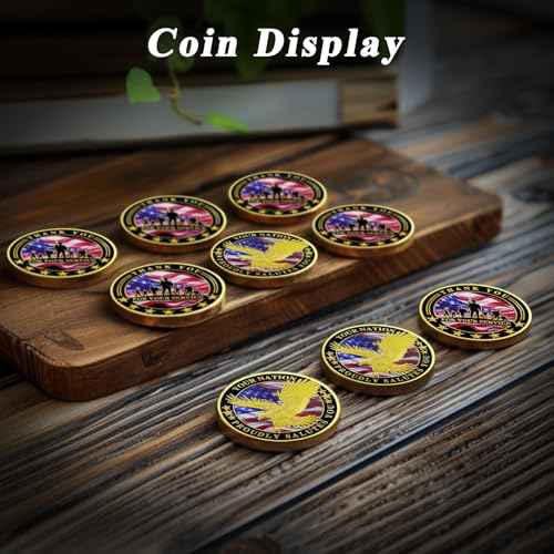 24 Pcs Military Challenge Coins - Thank You for Your Service Bulk Veterans Challenge Coin Military Appreciation Gifts for Men Women Veterans Army
