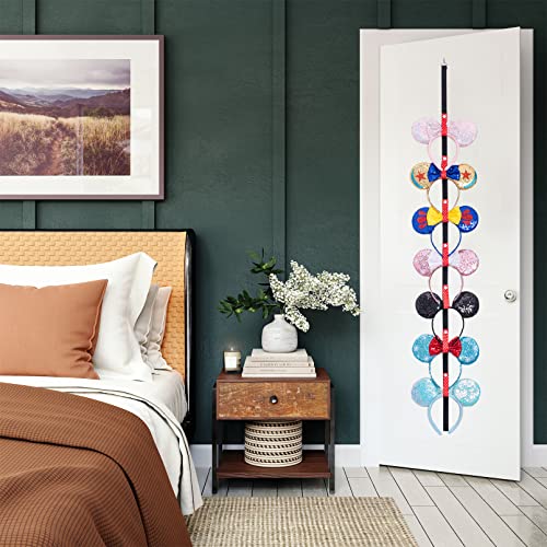 Gocasmus 3 Pcs Mouse Ears Headband Holder Wall Organizer Display Stand - Red