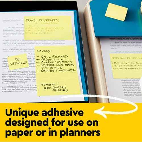 Post-it Notes 3x3 in, 12 Pads, America's #1 Favorite Sticky Notes, Canary Yellow, Clean Removal, Recyclable (654)