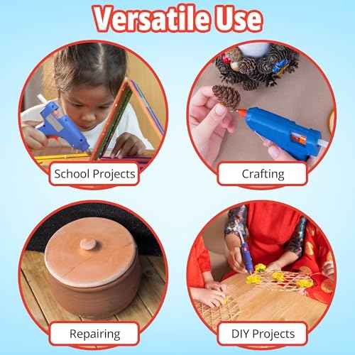Mini Hot Glue Sticks for Glue Gun - 4" x 0.27 - Mini Clear Sticks Bulk - Ideal for Craft Projects - Bonds to Wood, Glass, Metal, Paper and More- 200 Pack