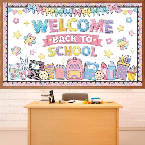 Wiooffen Back to School Composition Notebook Bulletin Board Set - Classroom Decorations