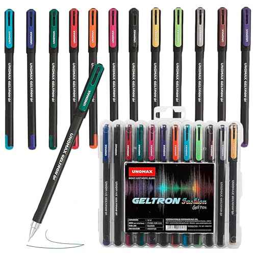 Geltron Fashion Gel Pen - Pack of 12, Assorted Colours