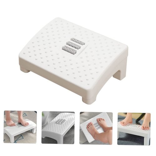 AGFELO Office Desk Footrest Stool Adjustable Height Plastic Footstool for Comfort and Support for Home Office and Boys and Girls Piano Use