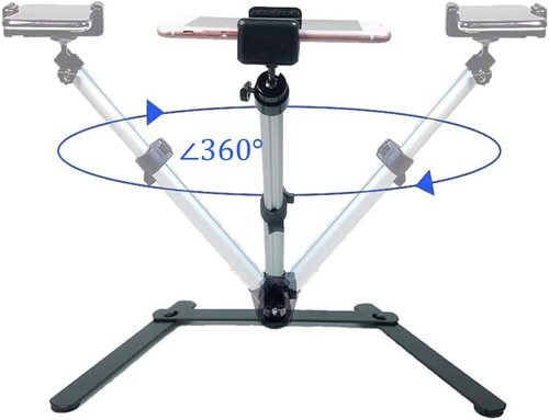 Photo Copy Pico Projector Stand - Adjustable Overhead Phone Mount for Live Streaming & Teaching