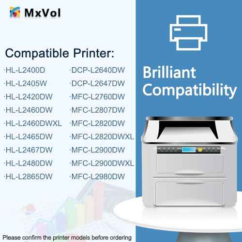 MxVol Compatible DR830 DR 830 DR-830 Drum Unit Replacement for Brother Printer HL-L2460DW HL-L2405W HL-L2400D DCP-L2640DW MFC-L2820DW HL-L2465DW HL-L2480DW Drum Cartridge (NO Toner)
