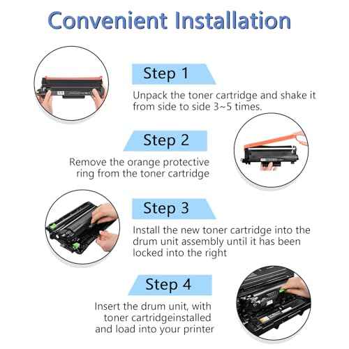 TN830XL Toner Cartridge(with Chip) 1 Pack Black Compatible with Brother TN830XL Toner Cartridge, Working with HL-L2460DW MFC-L2820DW MFC-L2820DWXL HL-L2400D HL-L2405W DCP-L2640DW HL-L2480DW Printer