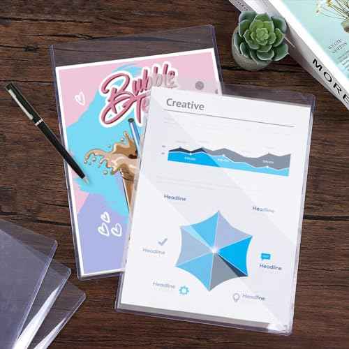 25 Pcs 8 1/2" x 11" Rigid Print Protectors Clear Sheet Protectors Hard Plastic Paper Page Magazine Protectors for Collectors Rigid Top Loaders Document Holder Birth Certificate Protector
