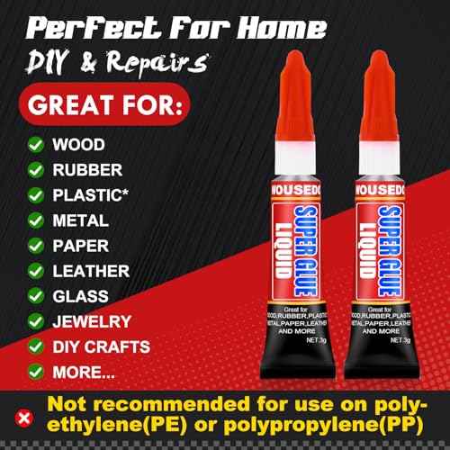 12 X 3g Super Glue Liquid, Clear Strong Adhesive,Fast Drying Cyanoacrylate Glue for Wood, Rubber, Leather, Plastic, Metal, DIY Crafts and More
