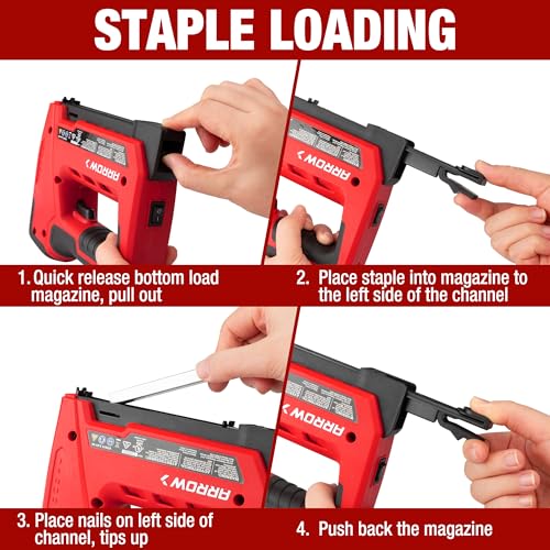 Arrow ET501C Cordless 5-in-1 Staple and Nail Gun – Staple Gun for Upholstery, Framing, Roofing (Variation: Staple and Nail Gun)