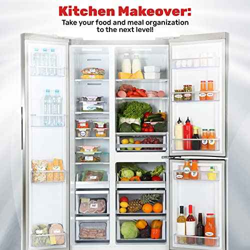 MESS Dissolvable Food Labels, Fill-in, 2x3 300/Roll - Dissolves in 30 Seconds or Less - Removable Pantry, Meal Prep & Food Storage Labels ? Canning & Freezer Use