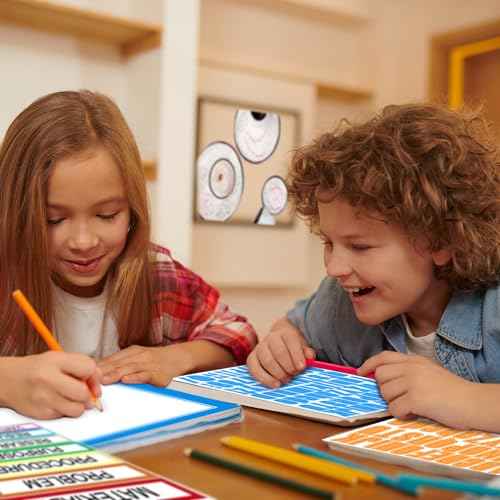 HAUTOCO 38 Sheets Science Fair Display Boards Supplies 28 Self Adhesive Presentation Science Subtitles 4 Science Fair Project Titles 6 Personalized Letter Stickers for Classroom Office, Colorful