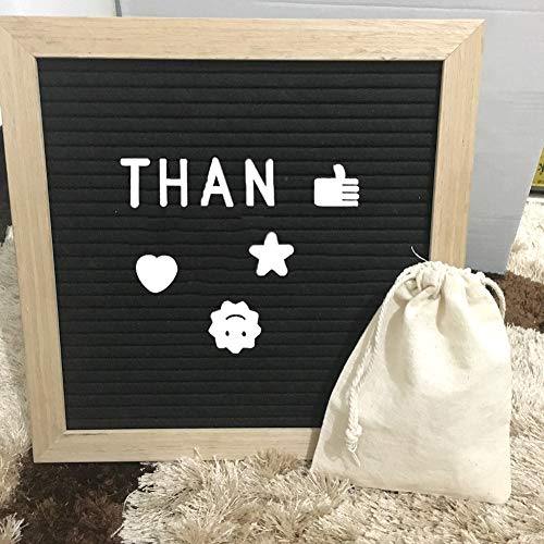 White Letter Set for Changeable Felt Letter Boards 3/4 Inch - Includes Numbers & Symbols