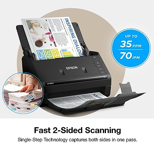 Epson Workforce ES-400 II High-Speed Duplex Document Scanner for Office & Home