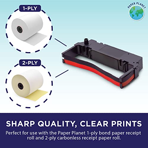 Paper Planet Replacement Red and Black Ink Printer Ribbon for Clover Kitchen Printer (Star SP700 Kitchen Receipt Printer) | Compatible with Star SP-700BR, RC-700BR, SP-712, SP-742 | 10 Ink Ribbons