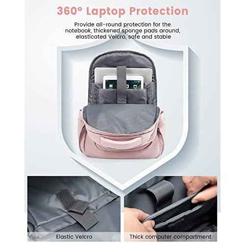 LOVEVOOK Laptop Backpack for Women, Slim Business Laptops Bag with Separate Computer Compartment Stylish Daypack for College Work Travel, Fits 15.6" Laptop