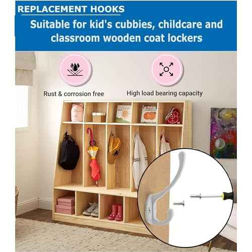 Childcare Locker Hooks - Coat Locker Hooks 10 Pack - Preschool Locker Hooks - Daycare Cubby Hooks - Childcare Locker Hooks - Coat Locker Hooks 10 Pack - Preschool Locker Hooks - Daycare Cubby Hooks