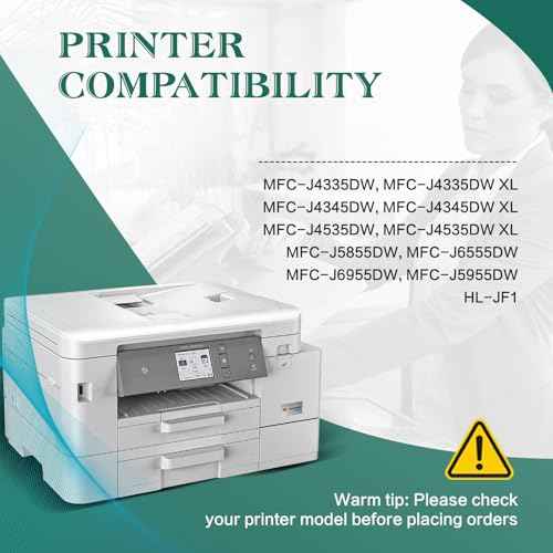 LC406 Ink Cartridges Replacement Compatible for Brother Printer MFC-J4535DW MFC-J4335DW MFC-J5855DW MFC-J6555DW MFC-J6955DW for LC406 LC406XL Ink Cartridges (4 Pack)